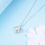 ZGBY S925 Sterling Silver Unicorn Necklace Heart Pendant Words Engraved Life is Magical Jewelry Teen Girls Daughter Granddaughter Valentines Day Birthday Party Gift