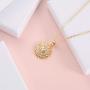 EXGOX You are My Sunshine Sunflower Necklace 14k Gold Plated Initial Sunflower Necklaces CZ Initial Letter Sunflower Locket Necklace Jewelry Gifts for Teen Girls Women Alphabet A - Z