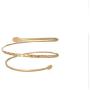HUNO Minimalist Metal Punk Spiral Coil Upper Arm Cuff Open Arm Bracelet Armlet Adjustable Hammered Wrap Armband Bangle for Women