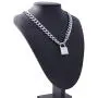 RJLPKE Mens Sliver Padlock Necklace - Stainless Steel Necklace Mens/Punk Handmade Necklace/Mens Best Gift/Best Gift for Friends Selling Point