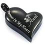 CHISMORL Black Stainless Steel Ashes Holder Memorial Urn Necklaces Pendant Heart Cremation Keepsake Jewelry-Forever in My Heart