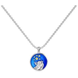 ROMANTIC WORK The Little Prince with Fox Necklace for Women Sterling Silver Animal Woodland Friend Pendant Chain Fox Jewelry Gift for Animal Lovers Teen Girls