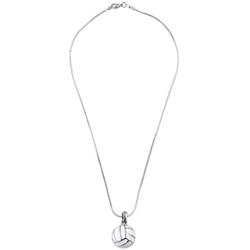 Lux Accessories Volleyball Sport Pendant Charm Necklace Sport Voleyball Volley