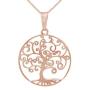Jewel Zone US Tree of Life Filigree Pendant Necklace 14k Gold Over Sterling Silver