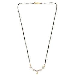 Efulgenz Indian Bollywood Traditional American Diamond CZ Mangalsutra Pendant Necklace Jewelry for Women