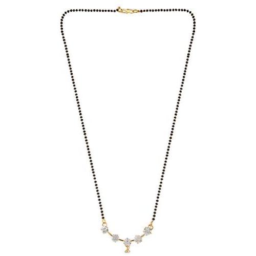 Efulgenz Indian Bollywood Traditional American Diamond CZ Mangalsutra Pendant Necklace Jewelry for Women