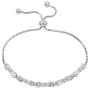 WeimanJewelry Real Gold Plated Adjustable Teardrop and Round Cut CZ Cubic Zirconia Bridal Chain Bracelet for Women