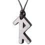 Keled Rocks Raidho Rune Necklace Shungite Viking Pendant Black for: Men Women Children Kids Boy Girl Shungites Car Rearview Mirror