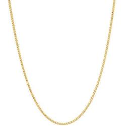Pori Jewelers 18K Gold 1.5mm Franco Square Box Chain Necklace for Women -Multiple Lengths Available