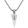 MyNameNecklace Personalized Engraved Arrow Shape Pendant Necklace in Sterling Silver 925 for Men- Custom Jewelry Gift for Him