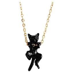 COLORFUL BLING Cute Tiny Lovely Vivid Kitty cat Choker Pendant Necklace for Women Girl Kids Gifts Jewelry