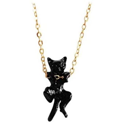 COLORFUL BLING Cute Tiny Lovely Vivid Kitty cat Choker Pendant Necklace for Women Girl Kids Gifts Jewelry