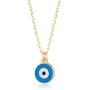 GELIN Evil Eye Pendant Necklace in 14k Solid Gold, Cute Jewelry for Women, Teens