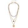 ZWGYS Evil Eye Necklace Gold Layered Necklace for Women Long Necklaces Gold Choker Necklaces Y Shape Pendant Necklace Multilayer BlueEye Necklace