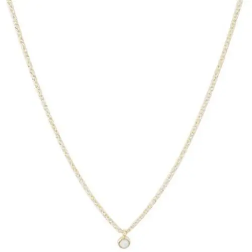 HONEYCAT Opal Bezel Set Necklace in Gold, Rose Gold, or Silver | Minimalist, Delicate Jewelry