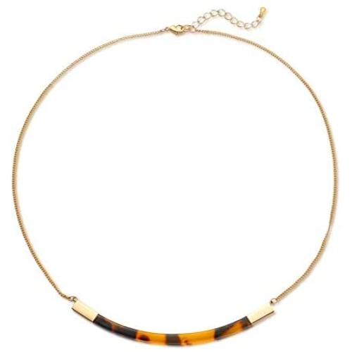 Acrylic Collar Necklace Bohemian Tortoise Shell Resin Chain Link Leopard Print Geometric Round Pendant Necklace Metal Punk Chunky Statement Collar Necklace for Women Jewelry