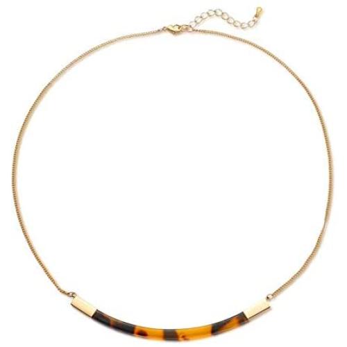 Acrylic Collar Necklace Bohemian Tortoise Shell Resin Chain Link Leopard Print Geometric Round Pendant Necklace Metal Punk Chunky Statement Collar Necklace for Women Jewelry