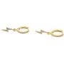 ATJMLADYJEWELRY Delicate danity Lightning Charms cz Dangle Charm Earring Simple Classic Jewelry