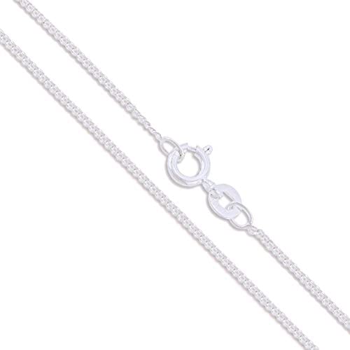 Mens Womens Sterling Silver Flat Curb Chain 1.2mm-4.4mm Solid 925 Italy Link Necklace