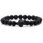 Heavstjer Yoga 8mm Lava Rock Onyx Turquoise Stone Bead Bracelet Turtle Charm Bracelet