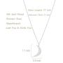 Glimmerst Crescent Moon Necklace, 18K Gold Plated Stainless Steel Crescent Moon Pendant Necklace Delicate Dainty Crescent Necklace for Women Girls