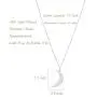Glimmerst Crescent Moon Necklace, 18K Gold Plated Stainless Steel Crescent Moon Pendant Necklace Delicate Dainty Crescent Necklace for Women Girls