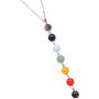 YUANKEXIANG Chakra Necklace 7 Chakra Stones Pendant Necklace Beads Gemstone Healing Crystals Jewelry Birthday