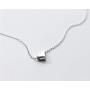 Sterling Silver Tiny Love Heart Pendant Choker Necklace for Women Girls Kids 14K White Gold Plated Simple Mini Dainty Petite Pendant Drop Adjustable Chain Cute Hypoallergenic Jewelry (Floating Heart)