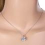 EVER FAITH 925 Sterling Silver Cubic Zirconia Elegant Horseshoe Pendant Necklace Chain Italty Clear