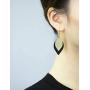missaqua Leather Earrings Layered Metallic Genuine Leather Leaf Dangle Drop Earrings for Women