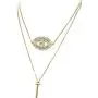 Gold Evil Eye Lariat Necklace for Women 18K Gold Plated Sliding Adjustable Chain Choker Jewelry Gold Evil Eye Lariat Necklace for Women 18K Gold Plated Sliding Adjustable Chain Choker Jewelry