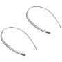 Minimalist Upside Down Drop Dangle Open Hoop Earrings for Women Girls S925 Sterling Silver Lightweight Wire Needle Thin Threader U Shape Earring Hypoallergenic Jewelry Personalized Gifts