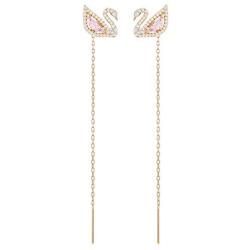 Swarovski Womens Dazzling Swan Crystal Jewelry Collection, Rose-Gold Finish