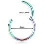 FUNLMO 316L Surgical Steel Hinged Nose Rings Hoop 20G 18G 16G 14G 12G Seamless Piercing Rings for Nose Septum Cartilage Helix Tragus Conch Rook Daith Lobe Diameter 6mm to 14mm