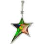 Starborn Ammolite 5-Point Rising Star Pendant in Sterling Silver