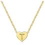 JMQJewelry Heart Initial A-Z Letter Alphabet Gold Plated Stainless Steel Necklace for Women Pendants Jewelry