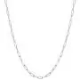 925 Sterling Silver Paper Clip Link Chain Necklace, Open Link Twist, Oval Anchor Link, Men Women, Made In Italy, Fine Trend Jewelry Silver and Yellow Gold 3MM 3.75MM 4.5MM 18-30