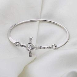 WUSUANED Infinity Love Heart Cross Bracelet Religious Jewelry for Godmothers Baptism Gift for Godmother