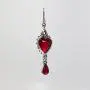 Valentines Day Red Heart Romance Dangle Earrings Austrian Crystals Thorns and Roses Silver Finish Valentines Day Red Heart Romance Dangle Earrings Austrian Crystals Thorns and Roses Silver Finish