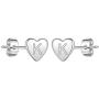 Heart Initial Stud Earrings for Girls, S925 Sterling Silver 14K Gold Plated Dainty Heart Earrings Hypoallergenic Little Girls Earrings for Women Toddler Earrings for Girls Kids