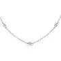 GemStar USA Sterling Silver Cubic Zirconia Station Dainty Chain Choker Necklace GemStar USA Sterling Silver Cubic Zirconia Station Dainty Chain Choker Necklace
