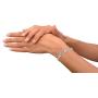 Parade of Jewels Sterling Silver Mesh Multi Strand Bracelet (7.5 inches)
