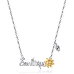 Sunflower Necklace Gifts for Women, 14k Gold Plated Sunflower Necklace Sunflower Gifts You are My Sunshine Necklace Initial Sunflower Jewelry Gifts for Women