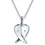 Personalize Engravable Amulet Feathered Guardian Angel Wing Heart Pendant Necklace For Women Teen Antiqued 925 Sterling Silver SM MED LG