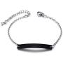 VNOX Free Custom Engraving Medical Alert Bracelet Think Link Bracelet Medic Name ID for Women Girls,6.9''-8.6''