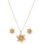 Touchstone Indian Bollywood Delicate Creative Designer Jewelry Pendant Set Colorful in Gold and Silver Tone for Women.