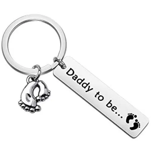 SEIRAA Pregnancy Gift New Dad Jewelry Daddy to Be Keychain Gift for New Mommy Dad Parents to be Gift SEIRAA Pregnancy Gift New Dad Jewelry Daddy to Be Keychain Gift for New Mommy Dad Parents to be Gift