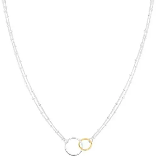 Silpada Pagosa Circle Linking Station Necklace in Sterling Silver & 18K Gold Plate, 16'' + 2'' Silpada Pagosa Circle Linking Station Necklace in Sterling Silver & 18K Gold Plate, 16'' + 2''