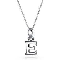 Abc Capital Block Letter Alphabet A-Z Initial Pendant Necklace For Teen For Women 925 Sterling Silver