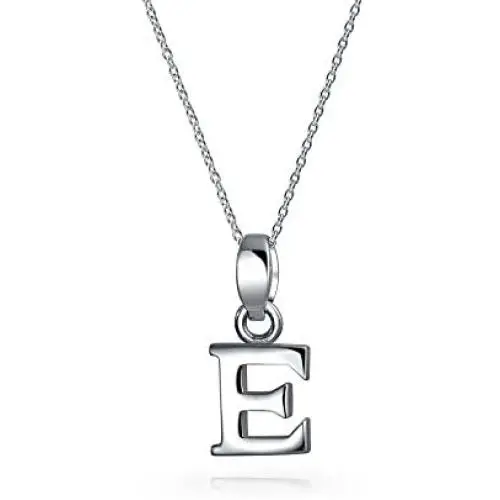 Abc Capital Block Letter Alphabet A-Z Initial Pendant Necklace For Teen For Women 925 Sterling Silver Abc Capital Block Letter Alphabet A-Z Initial Pendant Necklace For Teen For Women 925 Sterling Silver